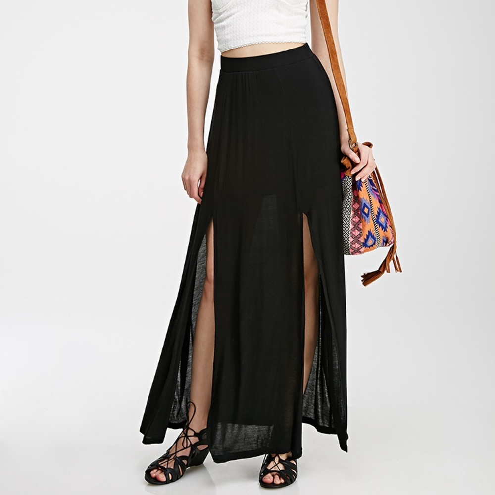 Double Slit Maxi Skirt